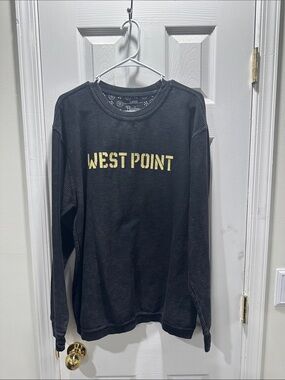 Pressbox Black Thermal Sweater with Gold WEST POINT Logo